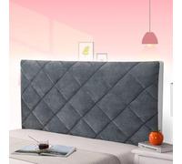 AuMarndi Copertura per Testiera Copri Testiera Letto 1 Piazza E Mezza 135x65 Copri Schienale Addensare La Fodera Della Testiera Del Letto Velluto Elasticizzato Tessuto Universale,grigio-180cm