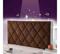 AuMarndi Copertura per Testiera Copri Testiera Letto 1 Piazza E Mezza 135x65 Copri Schienale Addensare La Fodera Della Testiera Del Letto Velluto Elasticizzato Tessuto Universale,marrone-200cm