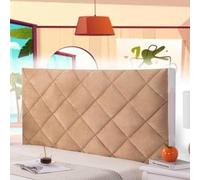 AuMarndi Copertura per Testiera Copri Testiera Letto 1 Piazza E Mezza 135x65 Copri Schienale Addensare La Fodera Della Testiera Del Letto Velluto Elasticizzato Tessuto Universale,champagne-100cm