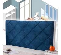 AuMarndi Copertura per Testiera Copri Testiera Letto 1 Piazza E Mezza 135x65 Copri Schienale Addensare La Fodera Della Testiera Del Letto Velluto Elasticizzato Tessuto Universale,blu-180cm