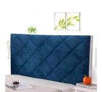 AuMarndi Copertura per Testiera Copri Testiera Letto 1 Piazza E Mezza 135x65 Copri Schienale Addensare La Fodera Della Testiera Del Letto Velluto Elasticizzato Tessuto Universale,blu-120cm