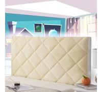 AuMarndi Copertura per Testiera Copri Testiera Letto 1 Piazza E Mezza 135x65 Copri Schienale Addensare La Fodera Della Testiera Del Letto Velluto Elasticizzato Tessuto Universale,giallo-120cm