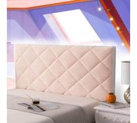 AuMarndi Copertura per Testiera Copri Testiera Letto 1 Piazza E Mezza 135x65 Copri Schienale Addensare La Fodera Della Testiera Del Letto Velluto Elasticizzato Tessuto Universale,rosa-100cm