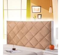 AuMarndi Copertura per Testiera Copri Testiera Letto 1 Piazza E Mezza 135x65 Copri Schienale Addensare La Fodera Della Testiera Del Letto Velluto Elasticizzato Tessuto Universale,champagne-190cm