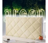 AuMarndi Copertura per Testiera Copri Testiera Letto 1 Piazza E Mezza 135x65 Copri Schienale Addensare La Fodera Della Testiera Del Letto Velluto Elasticizzato Tessuto Universale,giallo-200cm