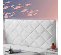 AuMarndi Copertura per Testiera per Letto, Copri Testata Letto Fodera per Testiera del Letto Copertura Fodera Schienale del Comodino Cover per Legno/Ferro/Pelle Copertura Testiera Letto,bianco-120cm