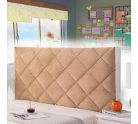 AuMarndi Copertura per Testiera per Letto Singolo Matrimoniale, Elastica, Morbida Protezione Mobili Fodera Copertura Antipolvere Copritestata Protettiva per Decorazione del Letto,champagne-100cm