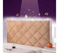 AuMarndi Copri Testata del Letto Matrimoniale Copri Testiera del Letto Copritestata Imbottita Copritestiera Letto Matrimoniale Copertura Fodera Antipolvere Decorazione Camera Letto,champagne-150cm