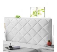 AuMarndi Copri Testata del Letto Matrimoniale Copri Testiera del Letto Copritestata Imbottita Copritestiera Letto Matrimoniale Copertura Fodera Antipolvere Decorazione Camera Letto,bianco-150cm