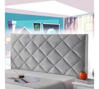 AuMarndi Copri Testata del Letto Matrimoniale Copri Testiera del Letto Copritestata Imbottita Copritestiera Letto Matrimoniale Copertura Fodera Antipolvere Decorazione Camera Letto,argento-150cm