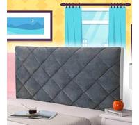 AuMarndi Copri Testata del Letto Matrimoniale Copri Testiera del Letto Copritestata Imbottita Copritestiera Letto Matrimoniale Copertura Fodera Antipolvere Decorazione Camera Letto,grigio-150cm