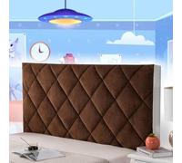 AuMarndi Copri Testata del Letto Matrimoniale Copri Testiera del Letto Copritestata Imbottita Copritestiera Letto Matrimoniale Copertura Fodera Antipolvere Decorazione Camera Letto,marrone-160cm