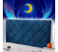 AuMarndi Copri Testata del Letto Matrimoniale Copri Testiera del Letto Copritestata Imbottita Copritestiera Letto Matrimoniale Copertura Fodera Antipolvere Decorazione Camera Letto,blu-150cm