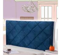 AuMarndi Copri Testata Imbottita Letto Singolo 90 Cm Rivestimento Testiera Letto Raccordi Protezione Testata Cover Cuscino Antipolvere Protezione Addensare Elastico all-Inclusive Cover,blu-180cm