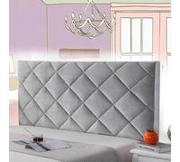 AuMarndi Copri Testiera del Letto Elasticizzata Testiera del Letto Rivestimento Copritestata Cuscini Da Lettura Copri Testata Letto Singolo Testata Letto Imbottita Copri Testiera Letto,argento-220cm