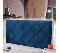 AuMarndi Copri Testiera del Letto Elasticizzata Testiera del Letto Rivestimento Copritestata Cuscini Da Lettura Copri Testata Letto Singolo Testata Letto Imbottita Copri Testiera Letto,blu-180cm