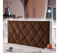 AuMarndi Copri Testiera del Letto Elasticizzata Testiera del Letto Rivestimento Copritestata Cuscini Da Lettura Copri Testata Letto Singolo Testata Letto Imbottita Copri Testiera Letto,marrone-180cm