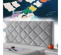 AuMarndi Copri Testiera del Letto Elasticizzata Testiera del Letto Rivestimento Copritestata Protezione Testata Cover Cuscino Antipolvere Antipolvere Decorazione Camera Letto,argento-160cm
