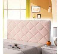 AuMarndi Copri Testiera del Letto Imbottito Copritestata Elasticizzata per Letto Protezione Mobili Fodera Copertura Antipolvere Velluto Fodera Protezione Anti-collisione,rosa-150cm