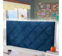AuMarndi Copri Testiera del Letto Imbottito Copritestata Elasticizzata per Letto Protezione Mobili Fodera Copertura Antipolvere Velluto Fodera Protezione Anti-collisione,blu-200cm