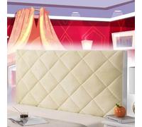 AuMarndi Copri Testiera Imbottita Letto Matrimoniale Imbottito Copri Schienale Letto Copritestiera Letto Matrimoniale Copertura Fodera Testata Letto Imbottita Copri Testiera Letto,giallo-100cm