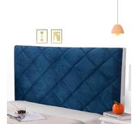 AuMarndi Copri Testiera Letto Matrimoniale Imbottita Fodera per Testiera Letto Singolo Cuscini Lettura Copri Testata Letto Matrimoniale Decorazione Camera, Anti-Graffio Anti-Polvere,blu-100cm