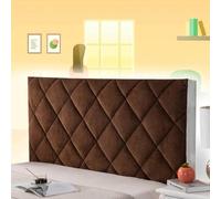 AuMarndi Copri Testiera Letto Matrimoniale Imbottita Velluto Copritestata del Letto Elastica Fodera Protezione Antipolvere Copertura Coprire Antipolvere Cover Addensare AntiGraffio,marrone-190cm