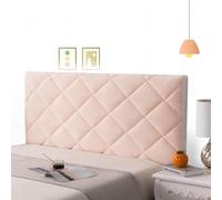 AuMarndi Copri Testiera Letto Matrimoniale Trapuntato Bianco Copri Testata Letto Cuscini Lettura Copri Testata Letto Matrimoniale Protezione Elastica a Tinta Unita, Imbottito,rosa-180cm