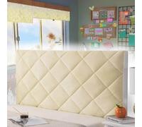 AuMarndi Copri Testiera Letto Singolo Copritestata del Letto Matrimoniale Imbottito Copritestiera Letto Matrimoniale Copertura Fodera per Legno/Ferro/Pelle Copertura Testiera Letto,giallo-150cm