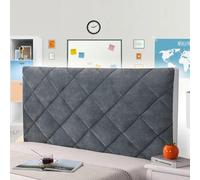 AuMarndi Copri Testiera Letto Singolo Copritestata del Letto Matrimoniale Imbottito Estensibile Cuscini Testata Letto Matrimoniale Protezione Addensare Elastico all-Inclusive Cover,grigio-120cm