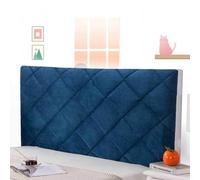 AuMarndi Copri Testiere per Letto Matrimoniale Copritestata Elasticizzata per Letto Singolo Estensibile Cuscini Testata Letto Matrimoniale Velluto Imbottito Anticollisione Protezione Fodera,blu-190cm