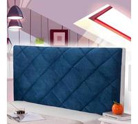 AuMarndi Copri Testiere per Letto Matrimoniale Copritestata Elasticizzata per Letto Singolo Estensibile Cuscini Testata Letto Matrimoniale Velluto Imbottito Anticollisione Protezione Fodera,blu-220cm