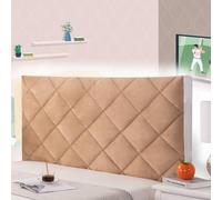 AuMarndi Copritesta Letto Matrimoniale Copri Testiera Letto Ferro Battuto Una Piazza E Mezza Cuscini per Testiera Letto Grandi Velluto Antipolvere Decorazione Camera Letto,champagne-180cm