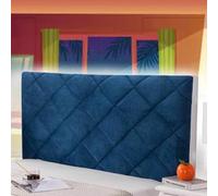 AuMarndi Copritesta Letto Matrimoniale Elasticizzato Copri Testiera del Letto 2 Metri Estensibile Accessori Testiera Copertura Fodera Testata Letto Imbottita Copri Testiera Letto,blu-120cm