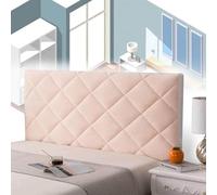 AuMarndi Copritesta Letto Matrimoniale Imbottito Copri Testiera Letto Singolo Schienale Cuscino Spalliera Per Letto Divano Protezione Addensare Elastico all-Inclusive Cover,rosa-150cm