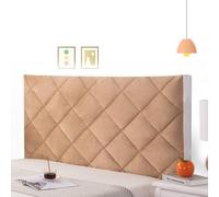 AuMarndi Copritesta Letto Matrimoniale Imbottito Copri Testiera Letto Singolo Schienale Cuscino Spalliera Per Letto Divano Protezione Addensare Elastico all-Inclusive Cover,champagne-160cm