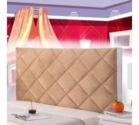 AuMarndi Copritesta Letto Matrimoniale Imbottito Copri Testiera Letto Singolo Schienale Cuscino Spalliera Per Letto Divano Protezione Addensare Elastico all-Inclusive Cover,champagne-180cm