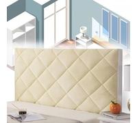 AuMarndi Copritesta Letto Matrimoniale Imbottito Copri Testiera Letto Singolo Schienale Cuscino Spalliera Per Letto Divano Velluto Imbottito Anticollisione Protezione Fodera,giallo-100cm