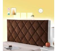 AuMarndi Copritestata Elasticizzata Imbottito Rivestimento per Testiera Letto Matrimoniale Protettiva Letto Imbottito Singolo Matrimoniale Antipolvere Decorazione Camera Letto,marrone-120cm