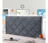 AuMarndi Copritestata Elasticizzata per Letto Contenitore Bianca Testiera Raccordi Rivestimento Per Giroletto Matrimoniale Cover Decorazione Camera, Anti-Graffio Anti-Polvere,grigio-100cm