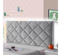 AuMarndi Copritestata Elasticizzata per Letto Singolo Fodera Imbottita per Testiera Cuscini Per Testiera Letto Grandi Velluto Velluto Elasticizzato Tessuto Universale,argento-160cm