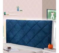 AuMarndi Copritestata Elasticizzata per Letto Singolo Fodera Imbottita per Testiera Cuscini Per Testiera Letto Grandi Velluto Velluto Elasticizzato Tessuto Universale,blu-190cm