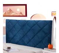 AuMarndi Copritestata Imbottita per Copertura per Testiera Letto Matrimoniale Bianco Copritestiera Letto Matrimoniale Copertura Fodera Protezione Elastica a Tinta Unita, Imbottito,blu-120cm