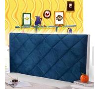 AuMarndi Copritestata Letto Matrimoniale Elastica Imbottita Copri Testiera Letto Fodera Elastica Per Letto Fodera Premium Protezione All-Inclusive Addensare Anti-collisione Cuscino,blu-160cm