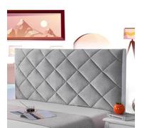 AuMarndi Copritestiera Letto Copertura/Copri Testata Letto Matrimoniale/Singolo Foder Cuscini Testata Letto Una Piazza E Mezza della Testiera Copri Testiera Letto Matrimoniale,argento-200cm