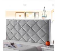 AuMarndi Copritestiera Letto Copertura/Copri Testata Letto Matrimoniale/Singolo Foder Cuscini Testata Letto Una Piazza E Mezza della Testiera Copri Testiera Letto Matrimoniale,argento-120cm