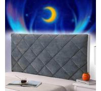 AuMarndi Fodera Copri Testata Letto Copertura Testiera Letto Matrimoniale Singolo Elastica Protezione Testata Cover Cuscino Antipolvere per Testiera Imbottita per Camera da Letto,grigio-160cm