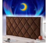 AuMarndi Fodera per Testiera del Letto Copri/Copertura Testiera del Letto Copri Testiera Letto Fodera Elastica Protezione Coprire Antipolvere per Testiera Imbottita per Camera da Letto,marrone-180cm