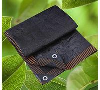 AuMarndi Rete ombreggiante nera, 90% tessuto ombreggiante in tessuto a rete, rete ombreggiante rinforzata, per serre, cortili e piante da fiori, nero, 3 x 4 m