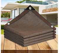 AuMarndi Rete ombreggiante per esterni, da giardino, vela parasole in rete traspirante, rete ombreggiante per esterni, rete ombreggiante per piante, serre, patii, marrone, 3 x 4 m